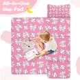 thumbnail image 4 of Pink Bows and Baseballs Pattern Toddler Nap Mats for Kids Preschool,Sleeping Mat Bag or Kids,Toddler Sleeping Bag,Toddler Nap Mat or Daycare, 4 of 6