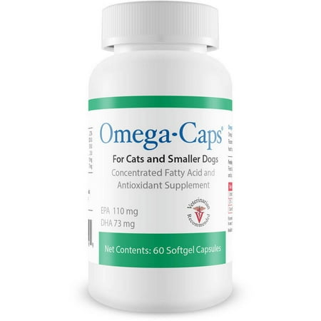 UPC: 0814087005489 | Omega-Caps For Cats and Smaller Dogs Soft Gels  60-Count Bottle