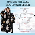 thumbnail image 4 of Oversized Wearable Blanket Hoodie,Costumed Ghost Halloween Pattern Sherpa Blanket Hoodie with Super Pockets,Super Warm Fuzzy Pullover for Women & Men, 4 of 6