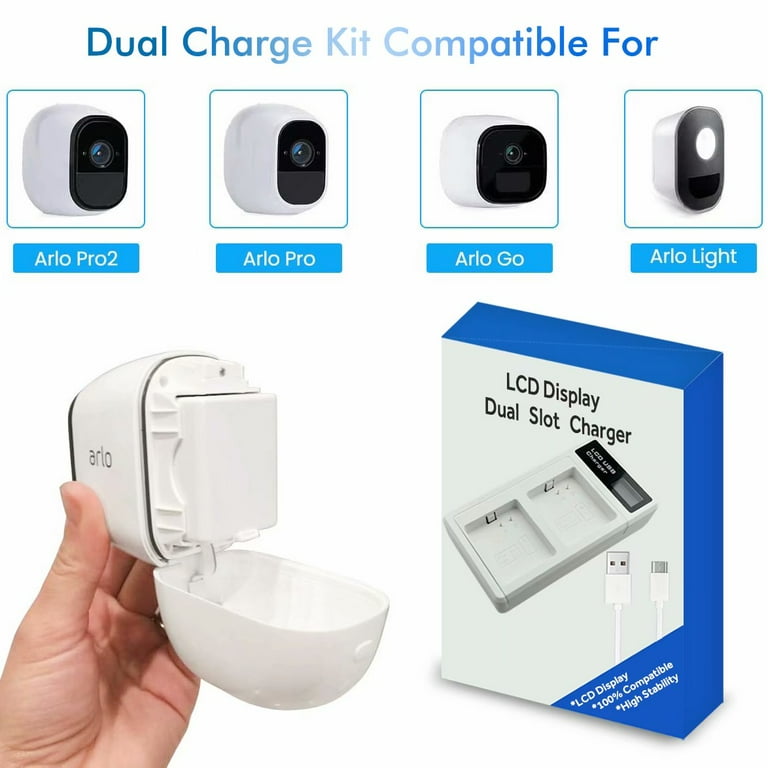 Charging Station and 2- Pack 2440mAh Replacement Battery for Ar-Lo