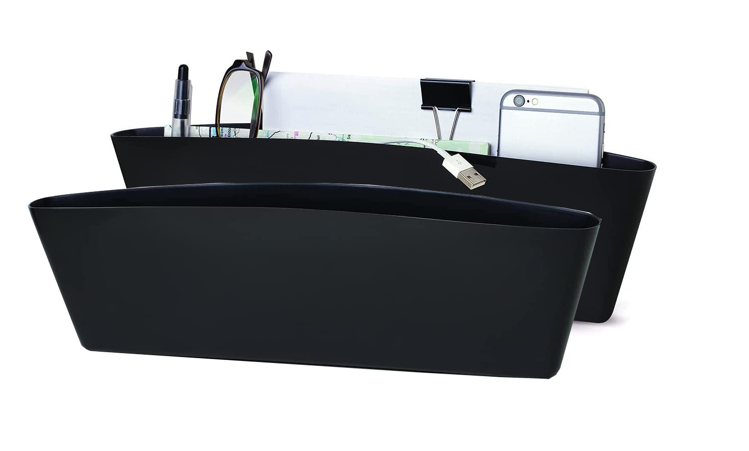 2 Pack Set Car Seat Organizer Front Seat Gap Automobile Storage