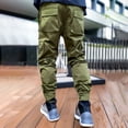 thumbnail image 5 of gakvov Cargo Pants For Men Men New Casual Pocket Overalls Loose Straight Leg Outdoor Running Trousers Pant, 5 of 7
