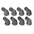 thumbnail image 1 of 1/2' Street Elbow 45 Degree Fitting, Black Malleable Iron Fittings Fit 1/2 Inch Pipes, 1 of 4