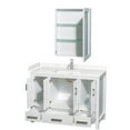 thumbnail image 2 of Wyndham Collection Sheffield 48" Cabinet Wood Single Bathroom Vanity in White, 2 of 3