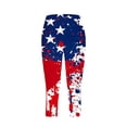 thumbnail image 5 of Cutuoiiu Womens Fashion Independence Day Print Capri Leggings Tight Yoga Pants for Sports Gifts, 5 of 5