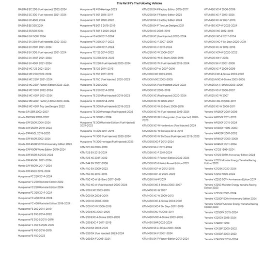 Tusk Impact Supermoto Colored Nipple Kit with Dust Seals Magnesium for GASGAS ES 350 2024