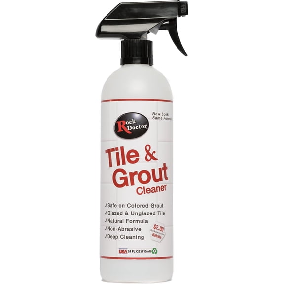 Rock Doctor Natural Tile and Grout Cleaner, Remove Stains Dirt, Oil, and Soap Scum, Heavy Duty Non-Abrasive Tile Cleaner, Natural Formula, 1 Pack