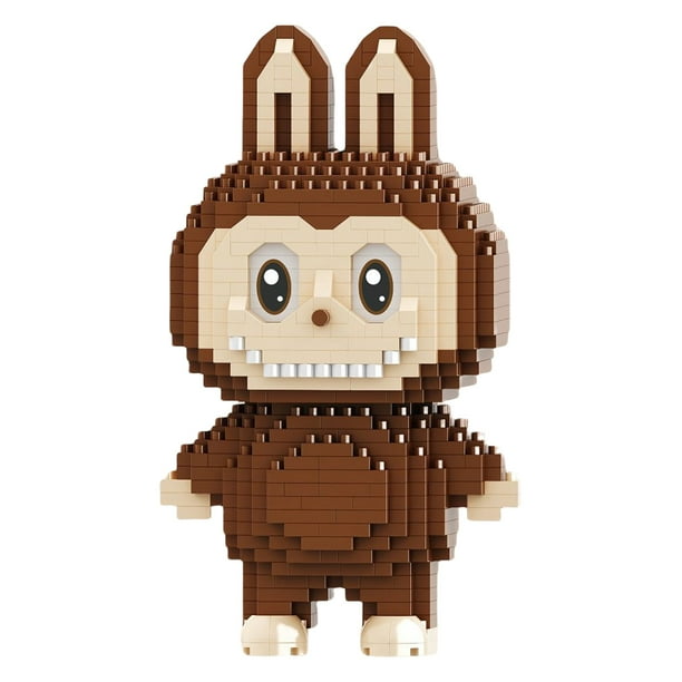 Bloques de construcción de dibujos animados juguetes monstruo Mini ladrillos figura juguetes niños regalo de cumpleaños