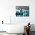 thumbnail image 5 of Acheng  Wall Decor Living Room Modern City Chicago Skyline Pictures Canvas Wall Art for Bedroom Poster for Office Farmhouse  Wood Framed Night Scene Prints Paintings for Home 16x12inch, 5 of 6