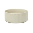 thumbnail image 6 of Gibson Elite Solana Coast 12 Piece Stoneware Reactive Glaze (Service for 4) Ceramic Plates and Bowls Modern Shape Embossed Dinnerware Set - Cream White, 6 of 15