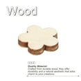 thumbnail image 4 of 15mm Wooden Flowers, 50 Pack Unfinished Wood Flowers Blank Wooden Cutouts, 4 of 5