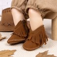 thumbnail image 6 of Meckior Baby Girls Boys Boots Infant Cowboy Tassel Booties Newborn Moccasins Shoes for 3-18 Months, 6 of 7