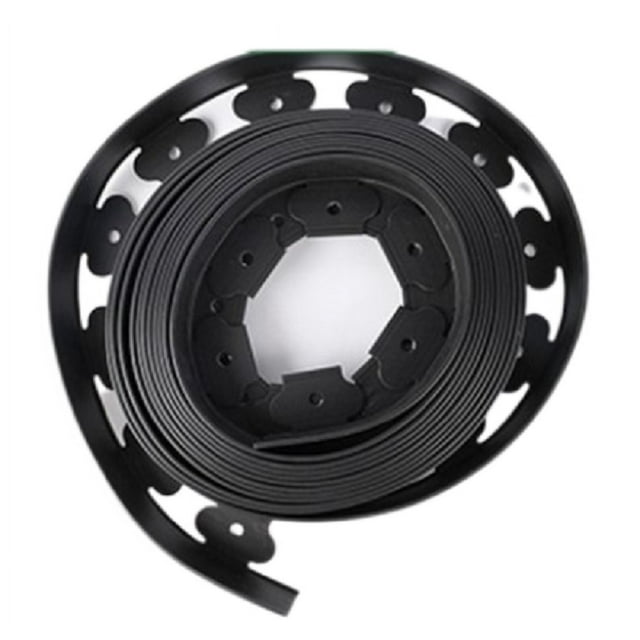 Borde de jardín flexible de 10 cm x 10 metros con 30 estacas de anclaje - negro JM