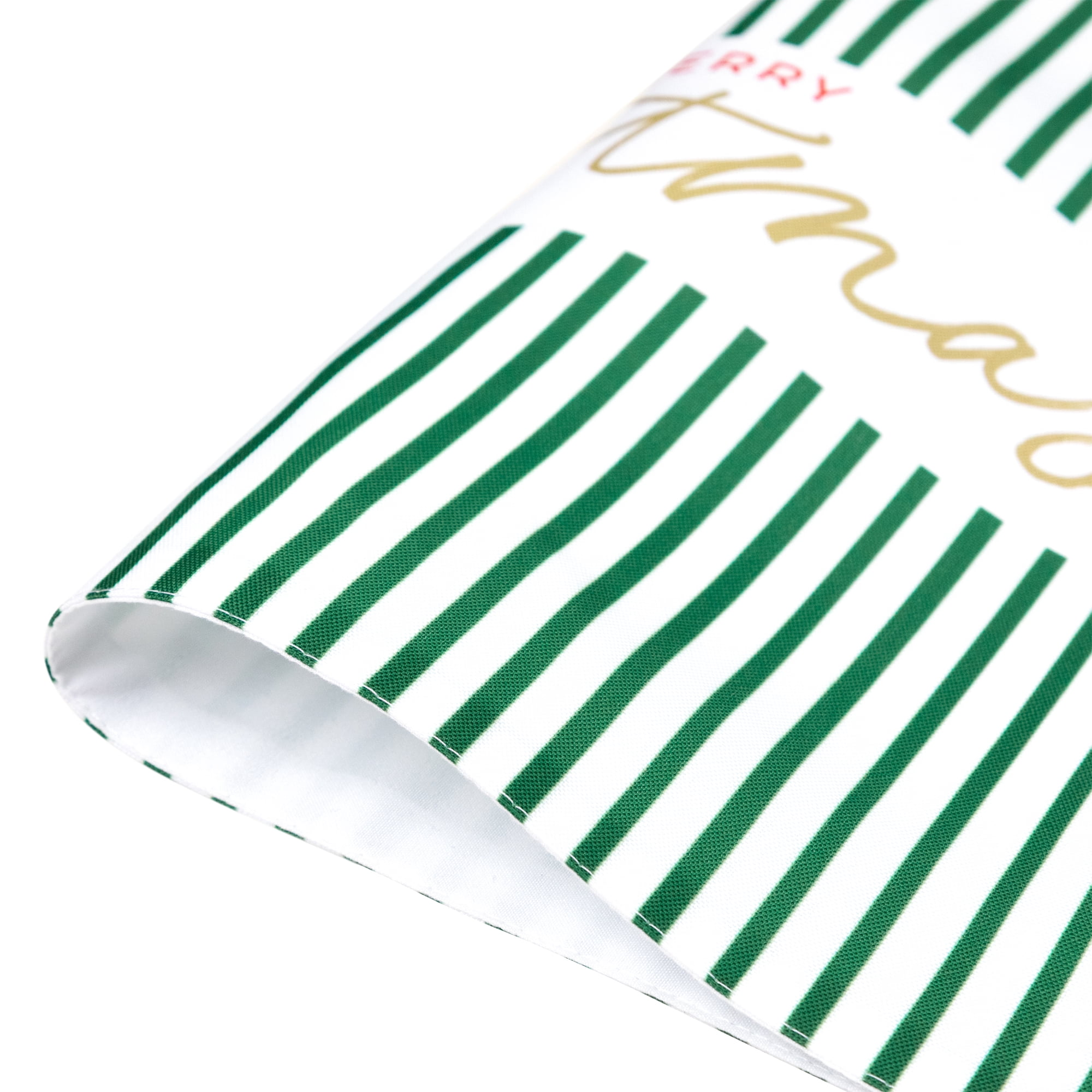 Striped Merry Christmas Rectangular Placemats - 18" - Set of 4