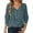 Blue, variant on Women's Daily Casual Long Sleeve V-Neck Solid Color Knitted Pullover Sweater Tops for Fall Dark Purple,S