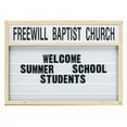thumbnail image 7 of Aarco DMBM5272 Double Sided Marquee with Header - Clear Satin Anodized, 7 of 7