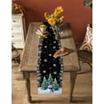 thumbnail image 5 of ERUNPONLY Black Snowman Christmas Table Runner - 72 Inch Long Snowflake Green Xmas Tree Cotton and Linen Blended Dress Scarves Farmhouse Table Runner for Kitchen Dining, Coffee Table, 16"x72", 5 of 8
