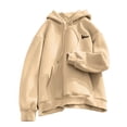 thumbnail image 7 of TKKCS Mens Pullover Hoodie with Kangaroo Pocket- Casual Loose Fit Drawstring Long Sleeve Soft Hooded Sweatshirt Brown Size 4XL, 7 of 7