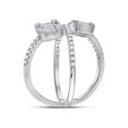 thumbnail image 3 of 14kt White Gold Womens Baguette Diamond Negative Space Fashion Ring 3/4 Cttw, 3 of 4