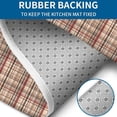 thumbnail image 4 of Beige Brown and Red Checkered Pattern Bathroom Rugs Sets 3 Piece,Toilet Cover Set,Absorbent Non Slip Bathroom Mats Sets with U-Shaped Contour Rug Toilet Rug Set, 4 of 5