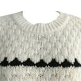 thumbnail image 7 of VISALY Pullover Crewneck Sweatshirt Crochet Sweaters Fall Sweaters Long Sleeve Crew Neck Striped Pullover Loose Chunky Knitted Jumper Tops Oversized Sweatshirt Basic Tops Womens Hoodies Pullover A L, 7 of 7