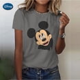 thumbnail image 1 of Women's Summer Casual T-Shirt 2023 Fashion Disney Mickey Mouse Print Short-Sleeved Pullover New Oversized Round Neck Loose Top4XL Gao Jinjia LED, 1 of 2