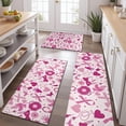 thumbnail image 2 of Pink Breast Cancer and Love Kitchen Rugs Sets Of 3,Kitchen Runner Rugs Non Skid Washable,Decorative Kitchen Floor Mats for Kitchen,Sink,Laundry,17"x30"+ 17"x47" + 17"x59", 2 of 6