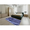 thumbnail image 5 of Ahgly Company Machine Washable Indoor Round Transitional Blue Area Rugs, 7' Round, 5 of 7