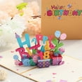 thumbnail image 5 of Birthday Card Gift, 3D Pop Up Greeting Card, DIY Can Be Changed to Any Age Number, 5 of 5