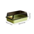 thumbnail image 4 of AuroraX Cat Litter Box with Lid Odor Control Covered Litter Box Semi Enclosed Top Entry 2 Pcs Leak-Proof High Sides Indoor Pet Supplies Green National Dog Day International Cat Day, 4 of 6