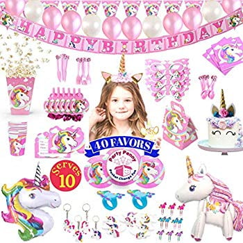 Unicornworlds Unicorn Party Supplies 197 Pc Set With Unicorn
