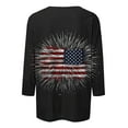 thumbnail image 4 of BLTIBY Womens Blouse Summer Independence Day Printed Round Neck Short Sleeve Shirts Loose Novelty Graphic T-Shirts Fashion Casual Pullover Tops 2025 Multicolor 9 L, 4 of 5
