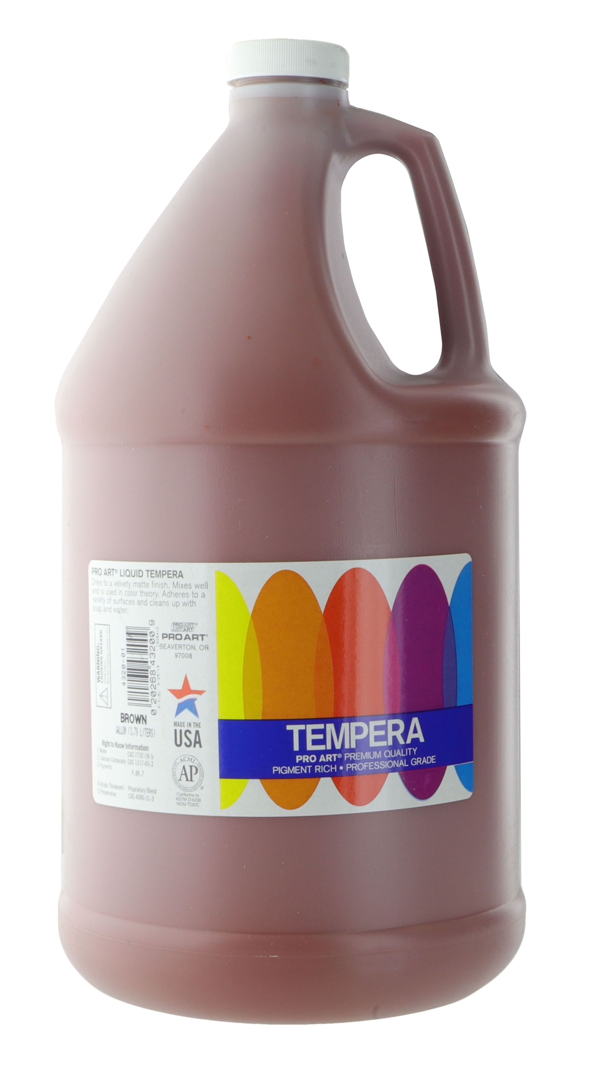 Pro Art Liquid Tempera Paint Gallon Brown