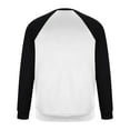 thumbnail image 4 of qolati Men's Fall Sweatshirts 2024 Patchwork Long Sleeve Crewneck Geometric Texture Athletic Tops Casual Pullover Shirt, 4 of 5