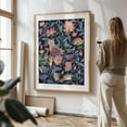 thumbnail image 3 of Cat and Magnolia - Illustration Floral Cat Botanical Mystical Pattern Whimsical Unframed Wall Art Print 40 x 60 inches, 3 of 16