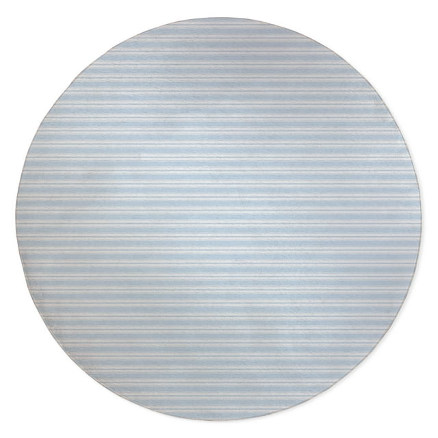 Classic Stripe Powder Blue Area Rug by Kavka Designs