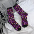 thumbnail image 5 of Sigee Mardi Gra2 for Contrast Design Soft Moisture-Wicking Socks Crew Casual Athletic Stretchy Loose Middle Tube Socks, 5 of 6