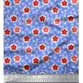 thumbnail image 1 of Soimoi Cotton Jersey Fabric Dot & Floral Artistic Printed Fabric 1 Yard 58 Inch Wide, 1 of 3