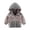 Grey, variant on Little Boys Fall Coats Hooded Zip Up Color Block Fleece Lined Jacket Thickened Casual Outerwear Size 5-6T