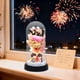 thumbnail image 5 of 1Pcs Everlasting Soap Flower Bouquet in Glass Cover with LED Lights for Valentine's Day Birthday Gifts for Girlfriend or Wife Practical Decorative Ornament 8.46x4.33x4.33" JASKFLY, 5 of 8