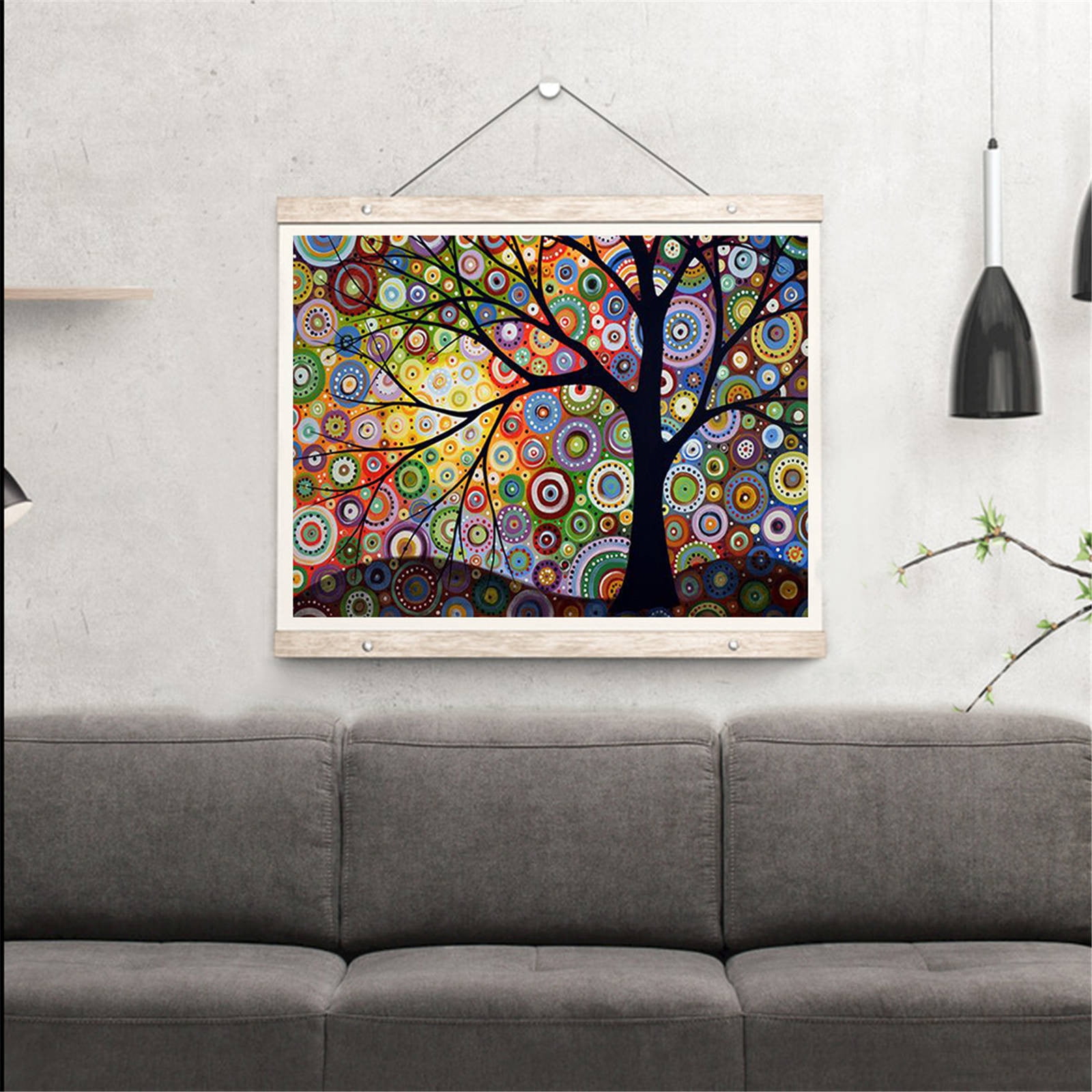 Tree magic embroidered hanging