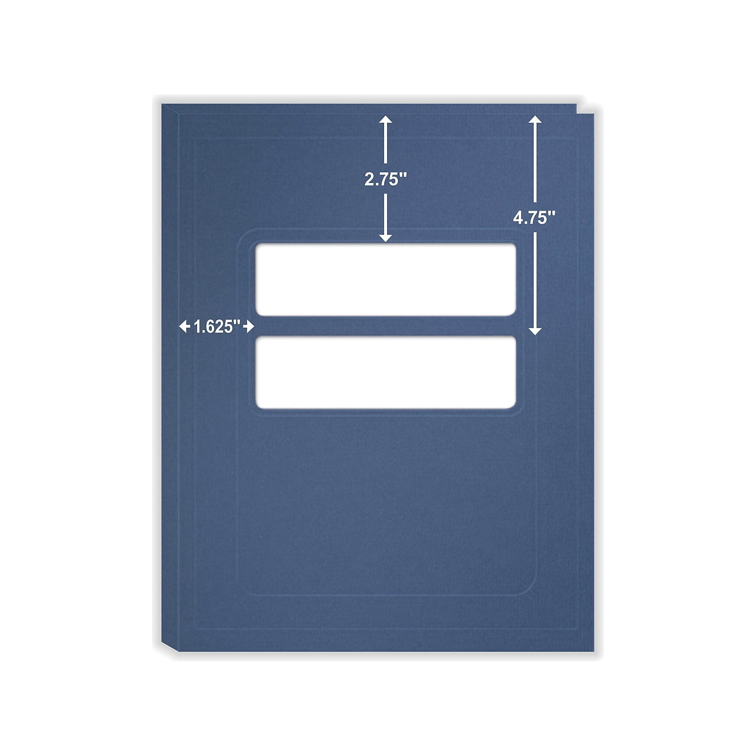 ComplyRight Double-Window Tax Presentation Folder Midnight Blue 50/Pack (FMB32)