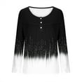 thumbnail image 5 of Cutuoiiu Plus Size Tops for Women Daily Printed Crewneck Long Sleeve Shirts Gifts, 5 of 6