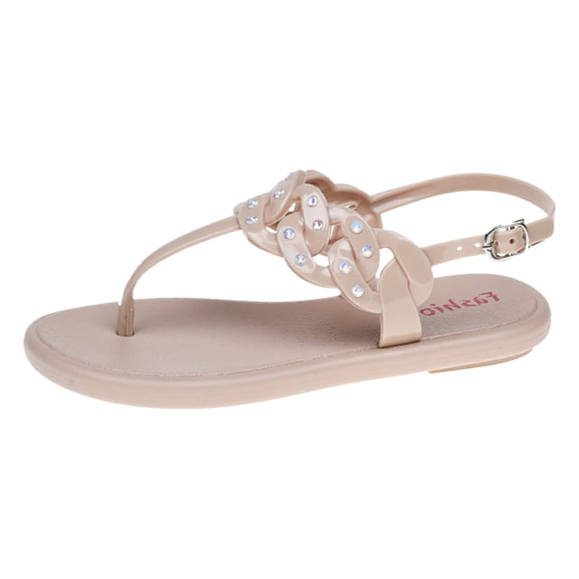 DAFEI Flip Flops for Women Rhinestone Flat Sandals Comfortable Suitable for Party Vacation Sexy Square Toe Rhinestone Bohemian Sandals