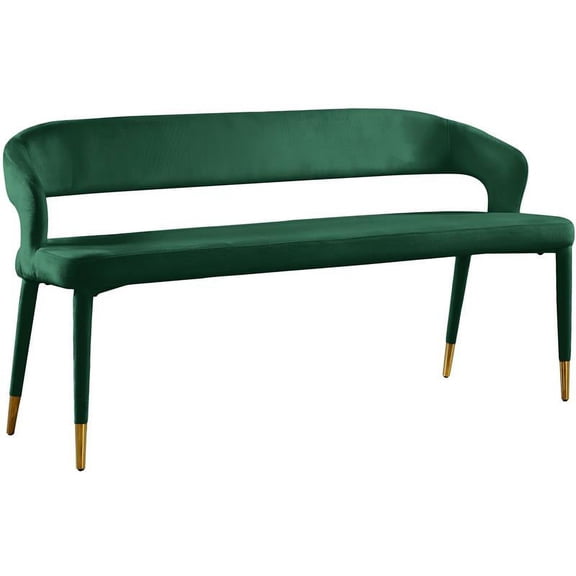 Meridian Furniture Destiny Green Velvet Bench