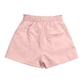 thumbnail image 6 of Lullu Girls High Waist Shorts Summer Casual Loose Shorts with Belt Pockets, Sizes 4-14, 6 of 7