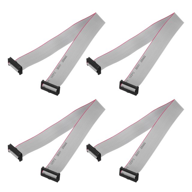 Uxcell 4 Pcs Flat Ribbon Cable, 2mm Pitch 20mm Width 30cm Long 20 Pin FC to FC Flat Ribbon Connector for PC, LED Displays