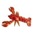 thumbnail image 1 of Red And Gold Cartoon Lobster 3D Printed Figurine, 1 of 1