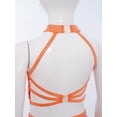 thumbnail image 6 of Doomiva Kids Girls 2-Piece Lyrical Dance Dress Strappy Crisscross Crop Tops with Mesh Briefs Set Ballet Dance Outfits Orange 12, 6 of 7