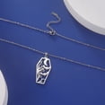 thumbnail image 3 of EUEAVAN Silver Bat Moon Pendant Necklace Stainless Steel Jewelry Halloween Gift, 3 of 7